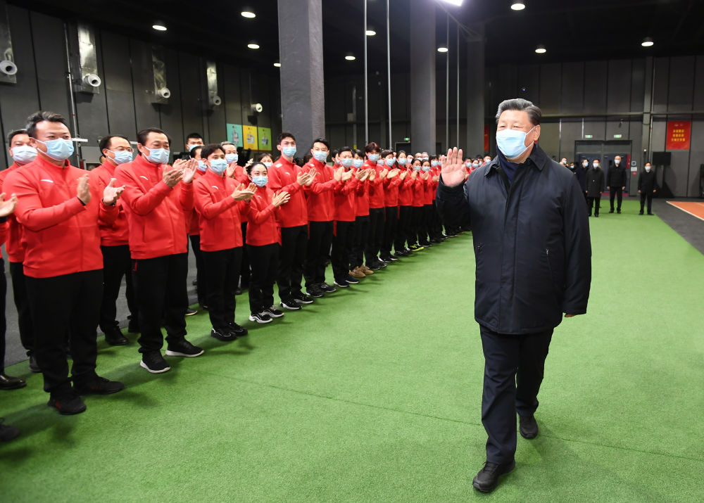 1月4日，习近平总书记在北京考察冬奥会、冬残奥会筹办备赛工作。新华社记者谢环驰摄
