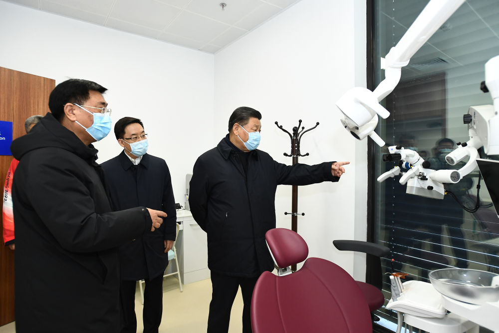 1月4日，习近平总书记在北京考察冬奥会、冬残奥会筹办备赛工作。新华社记者燕雁摄